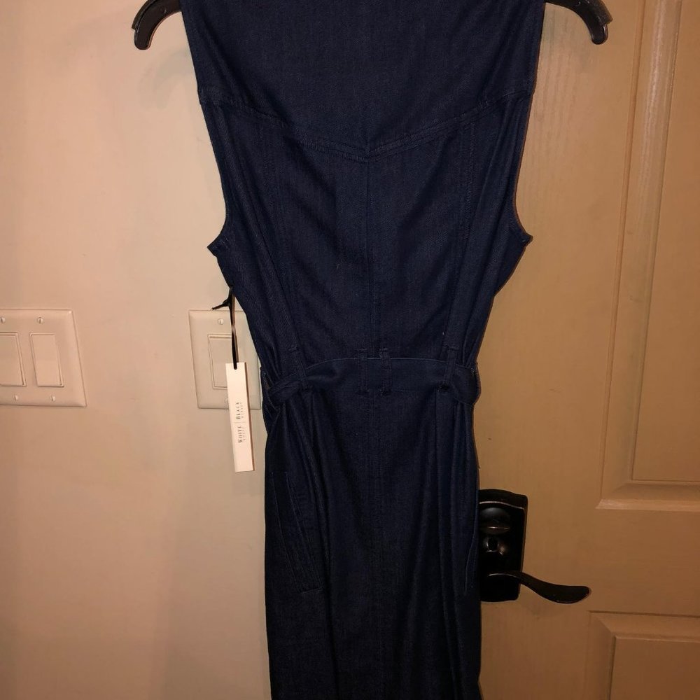 NWT White House Black Market belted denim dress $180 size 8 - Picture 4 of 6